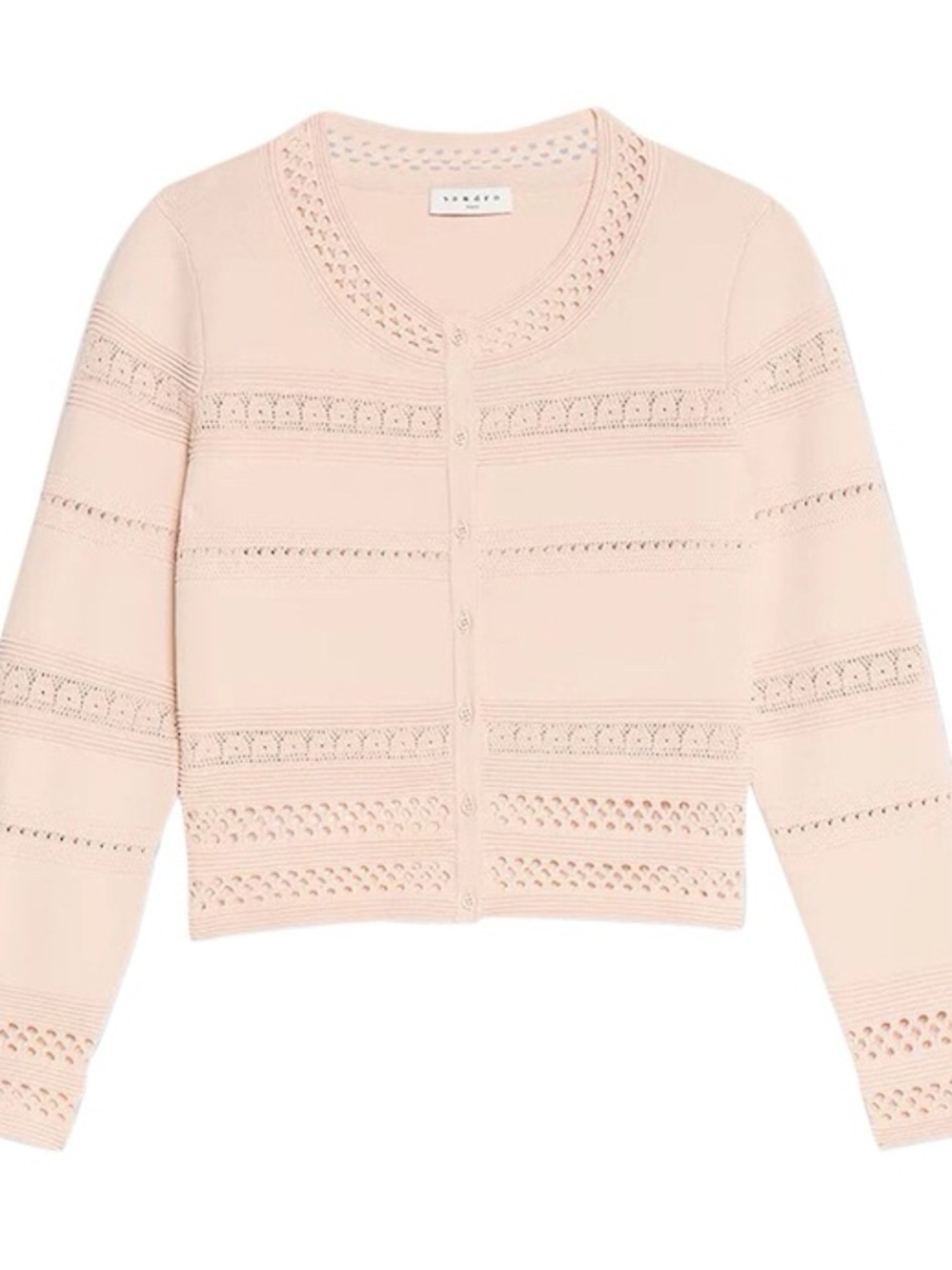 Sandro Eglantine Eyelet-detail Cardigan (only cardigan, no skirt)